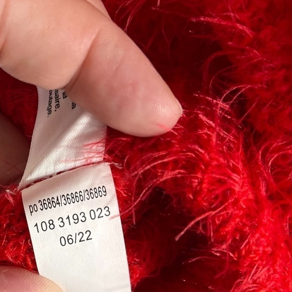 4 for $40 SALE! Eloquii Mock Neck Faux Fur Sweater, Lipstick Red, Size 22/24 - Picture 7 of 11